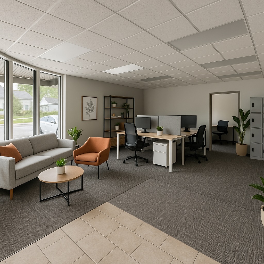 Bright, modern workspace